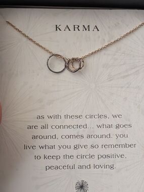 Dogeared Karma Three-Circle Necklace in Gold Dipped Sterling Silver